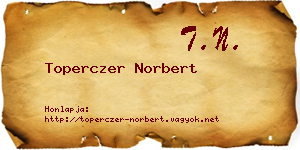 Toperczer Norbert névjegykártya